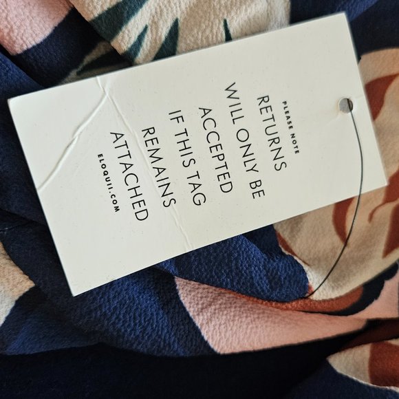 (NWT) Eloquii Long Sleeve Floral Print Midi Dress (wear front or back) S… - Picture 8 of 9